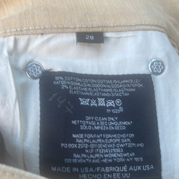 Ralph Lauren 105 black label cigarette jeans New without tags size 28 and 27 - Picture 4 of 7